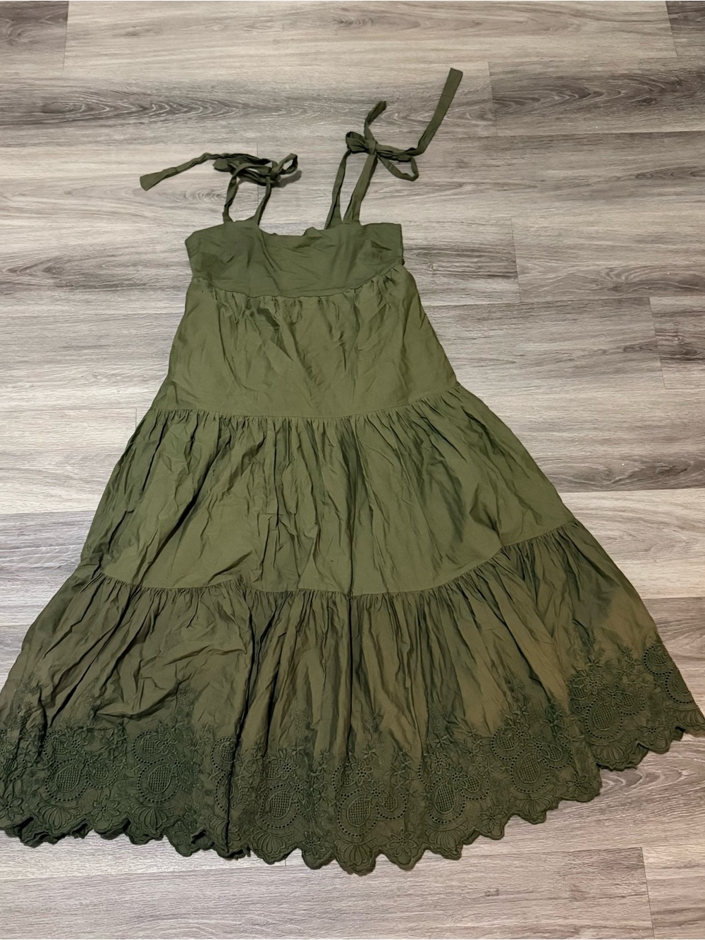 Jason Wu Olive Green Tiered Maxi Dress